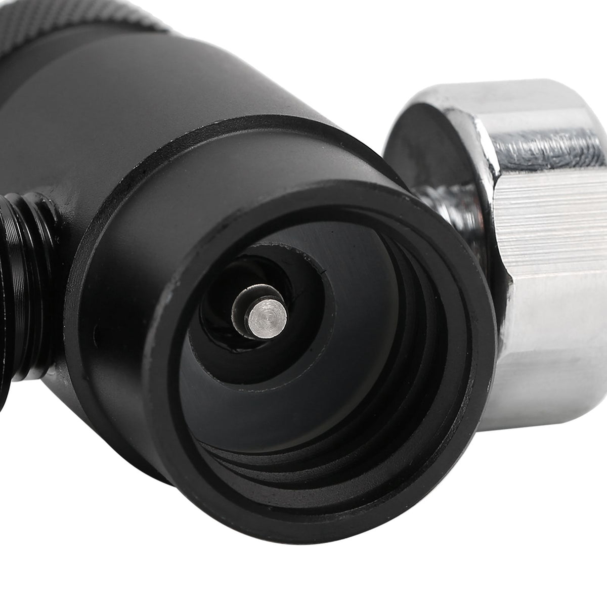 CO2 Cylinder Refill Adapter Connector CGA320 // TR21-4 ASA 3000psi Pressure Gauge Black