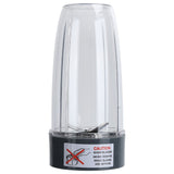 32OZ Juicer Cup with Extractor Cross Blade Fit for 600W 900W Blender Replacement Parts - Front View