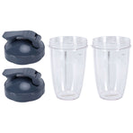24OZ Transparent Blender Cup Container Lid Set Replacement Fit for 600W/900W Juicer