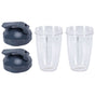 24OZ Transparent Blender Cup Container Lid Set Replacement Fit for 600W/900W Juicer