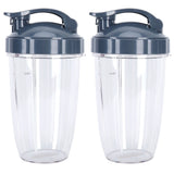 24OZ Transparent Blender Cup Container Lid Set Replacement Fit for 600W/900W Juicer