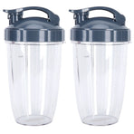 24OZ Transparent Blender Cup Container Lid Set Replacement Fit for 600W/900W Juicer