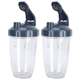 24OZ Transparent Blender Cup Container Lid Set Replacement Fit for 600W/900W Juicer - Side View