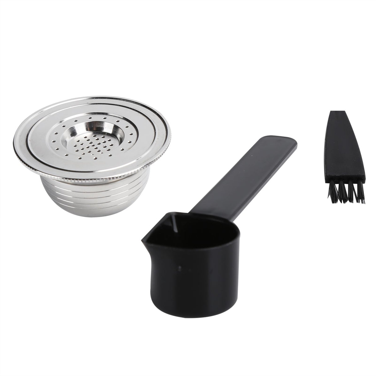 Coffee Capsule Kit with Spoon Brush Gaskets Reusable Coffee Filter Cup Fit for BIALETTI