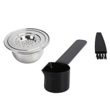 Coffee Capsule Kit with Spoon Brush Gaskets Reusable Coffee Filter Cup Fit for BIALETTI