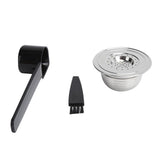 Coffee Capsule Kit with Spoon Brush Gaskets Reusable Coffee Filter Cup Fit for BIALETTI