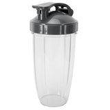 32OZ Blender Cup Cross Blade Holder Flip Lid Juicer Accessories Replacement Parts - Rear View