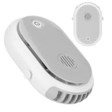 Electric Desktop Fan with 3 Speeds Portable Neck Hanging Aromatherapy Fan USB Charging(White )