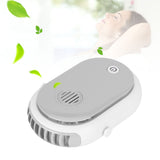 Electric Desktop Fan with 3 Speeds Portable Neck Hanging Aromatherapy Fan USB Charging(White )