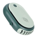 Electric Desktop Fan with 3 Speeds Portable Neck Hanging Aromatherapy Fan USB Charging(Green )