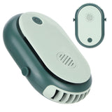 Electric Desktop Fan with 3 Speeds Portable Neck Hanging Aromatherapy Fan USB Charging(Green ) - Extra Image