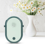 Electric Desktop Fan with 3 Speeds Portable Neck Hanging Aromatherapy Fan USB Charging(Green ) - Extra Image
