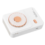 3‑Gear Adjustable Electric Fan Portable Handheld Hanging Neck Fan USB Charging for OutdoorsWhite