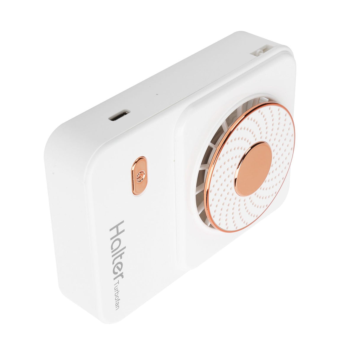 3‑Gear Adjustable Electric Fan Portable Handheld Hanging Neck Fan USB Charging for OutdoorsWhite