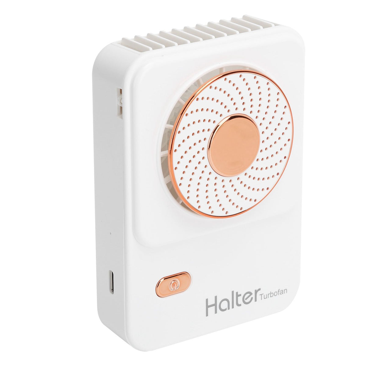 3‑Gear Adjustable Electric Fan Portable Handheld Hanging Neck Fan USB Charging for OutdoorsWhite