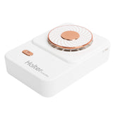 3‑Gear Adjustable Electric Fan Portable Handheld Hanging Neck Fan USB Charging for OutdoorsWhite