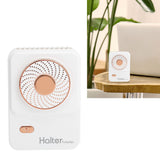 3‑Gear Adjustable Electric Fan Portable Handheld Hanging Neck Fan USB Charging for OutdoorsWhite