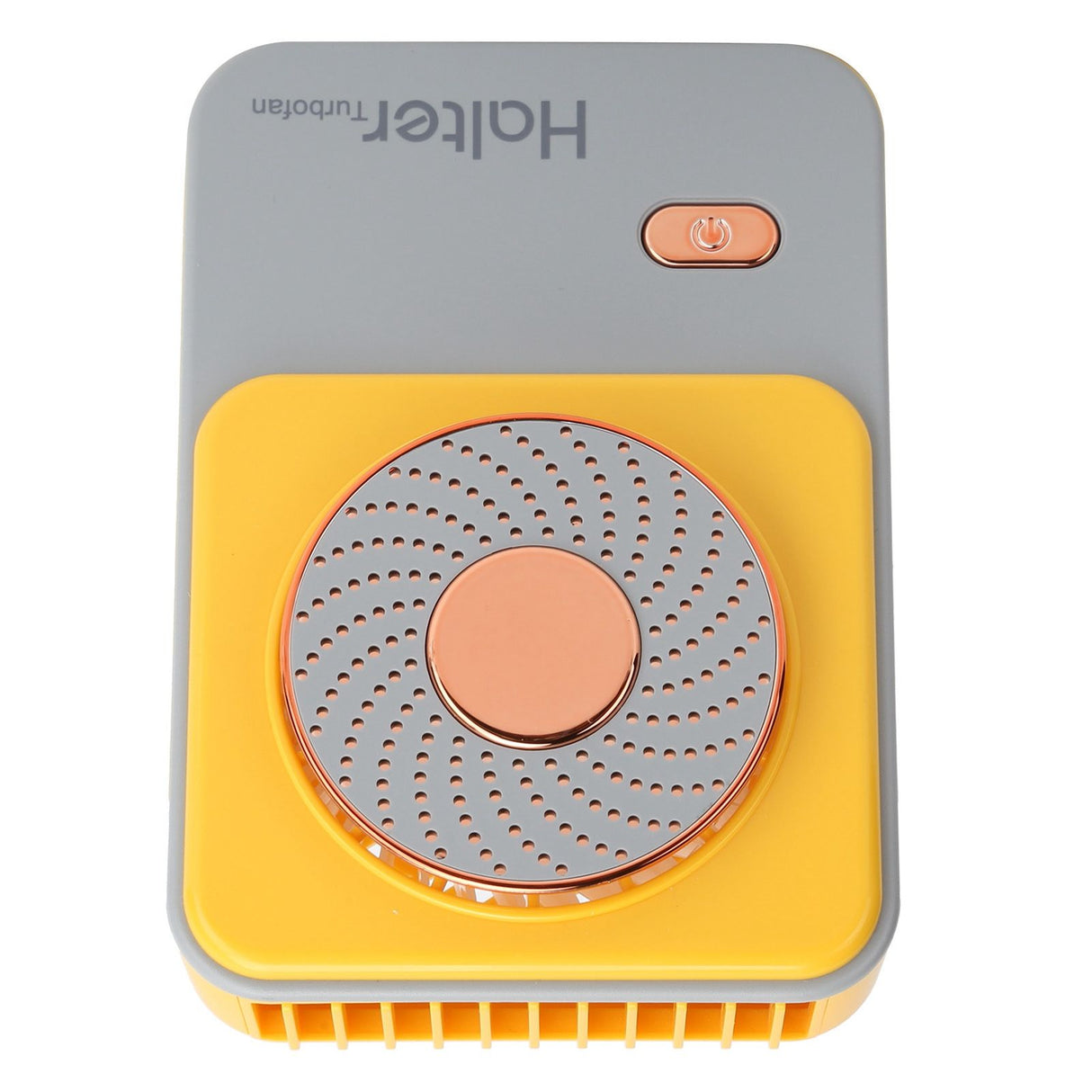 3‑Gear Adjustable Electric Fan Portable Handheld Hanging Neck Fan USB Charging for OutdoorsYellow