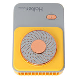 3‑Gear Adjustable Electric Fan Portable Handheld Hanging Neck Fan USB Charging for OutdoorsYellow