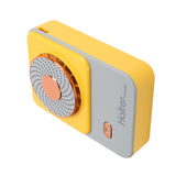 3‑Gear Adjustable Electric Fan Portable Handheld Hanging Neck Fan USB Charging for OutdoorsYellow - Side View