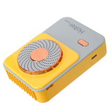 3‑Gear Adjustable Electric Fan Portable Handheld Hanging Neck Fan USB Charging for OutdoorsYellow
