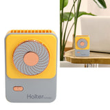 3‑Gear Adjustable Electric Fan Portable Handheld Hanging Neck Fan USB Charging for OutdoorsYellow - Extra Image