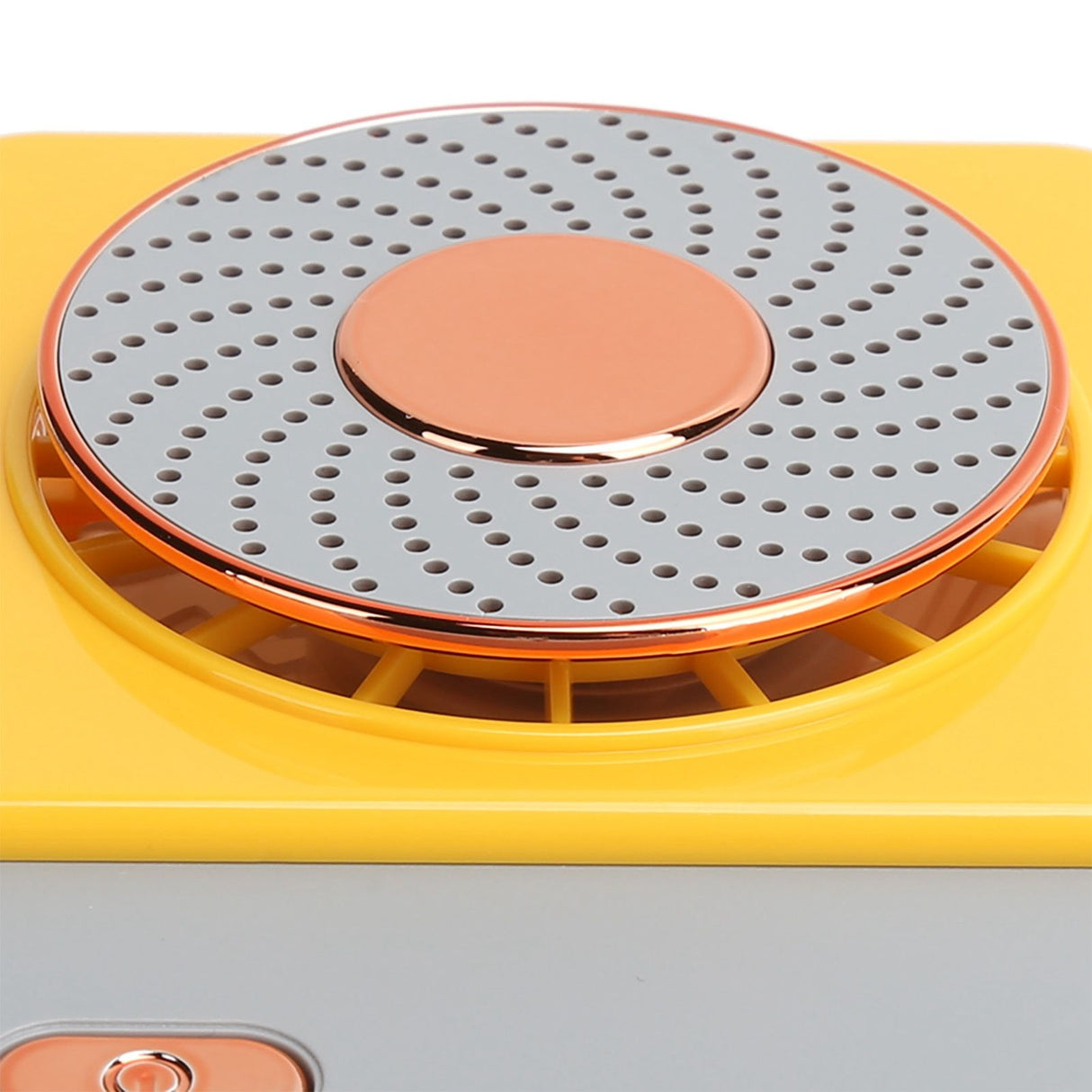 3‑Gear Adjustable Electric Fan Portable Handheld Hanging Neck Fan USB Charging for OutdoorsYellow