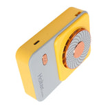 3‑Gear Adjustable Electric Fan Portable Handheld Hanging Neck Fan USB Charging for OutdoorsYellow - Extra Image