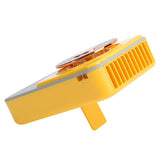 3‑Gear Adjustable Electric Fan Portable Handheld Hanging Neck Fan USB Charging for OutdoorsYellow - Extra Image