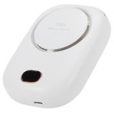 Mini Electric Fan Portable USB Charging Neck Hanging Bladeless Fan for Outdoor Sports TravelWhite
