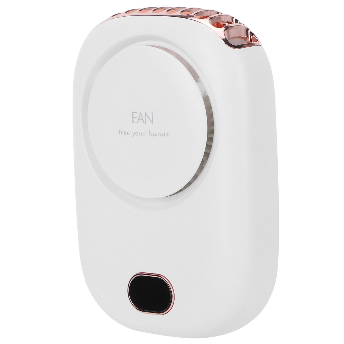 Mini Electric Fan Portable USB Charging Neck Hanging Bladeless Fan for Outdoor Sports TravelWhite