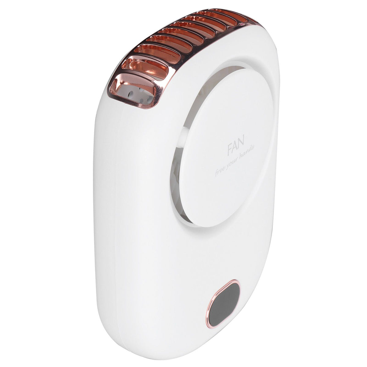 Mini Electric Fan Portable USB Charging Neck Hanging Bladeless Fan for Outdoor Sports TravelWhite