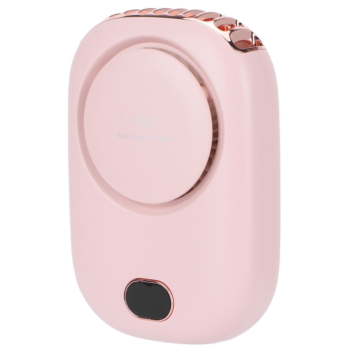 Mini Electric Fan Portable USB Charging Neck Hanging Bladeless Fan for Outdoor Sports TravelPink