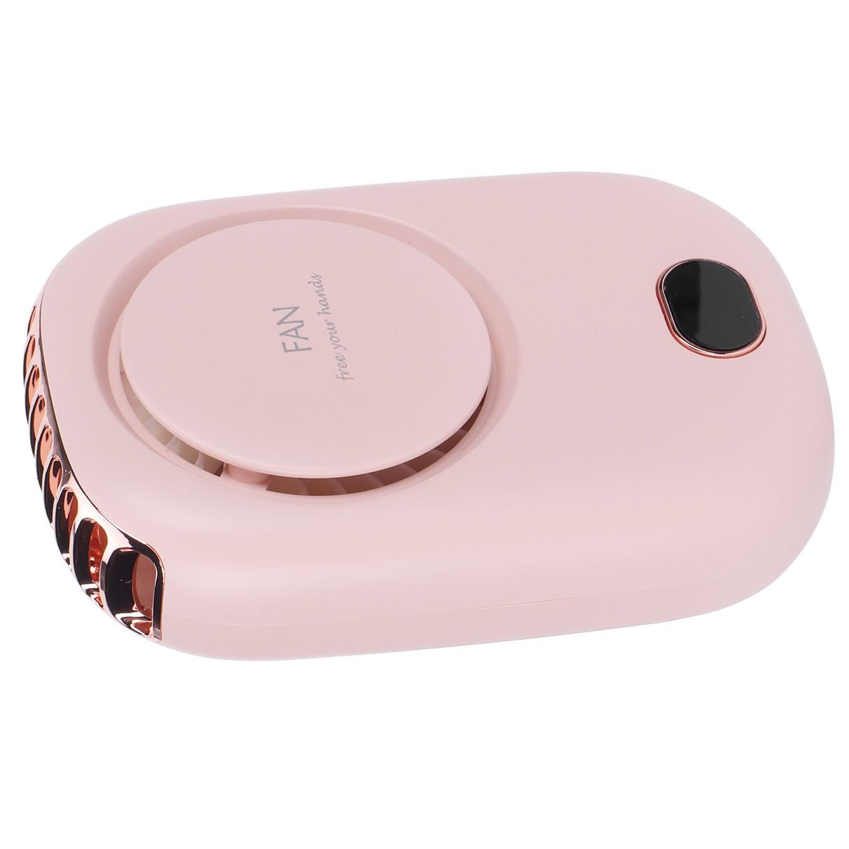 Mini Electric Fan Portable USB Charging Neck Hanging Bladeless Fan for Outdoor Sports TravelPink