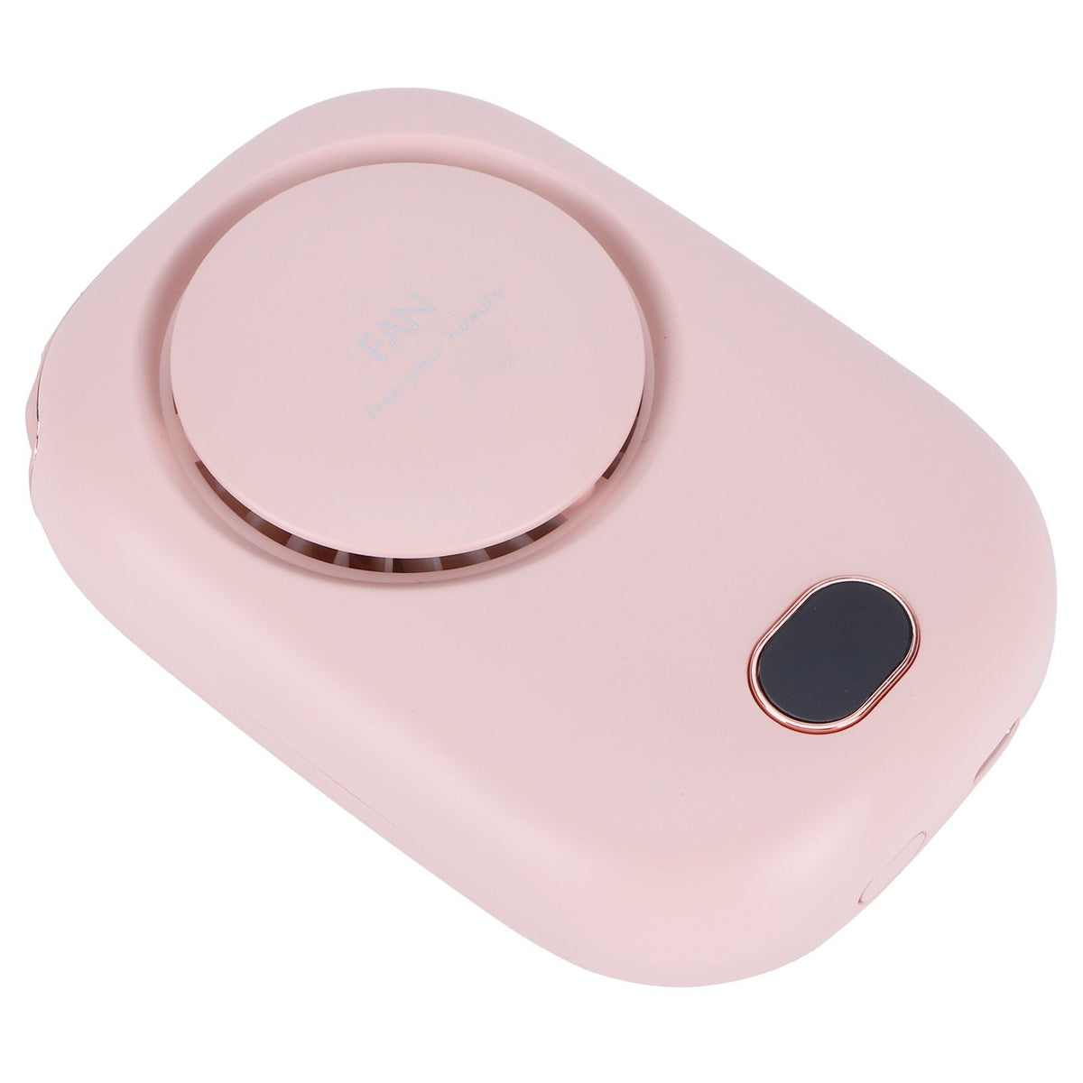 Mini Electric Fan Portable USB Charging Neck Hanging Bladeless Fan for Outdoor Sports TravelPink