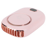 Mini Electric Fan Portable USB Charging Neck Hanging Bladeless Fan for Outdoor Sports TravelPink - Close-Up Angle