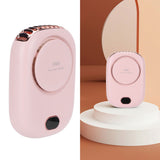 Mini Electric Fan Portable USB Charging Neck Hanging Bladeless Fan for Outdoor Sports TravelPink