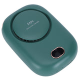Mini Electric Fan Portable USB Charging Neck Hanging Bladeless Fan for Outdoor Sports TravelGreen - 45-Degree Angle