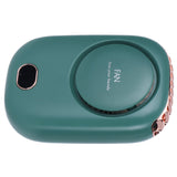 Mini Electric Fan Portable USB Charging Neck Hanging Bladeless Fan for Outdoor Sports TravelGreen - Extra Image