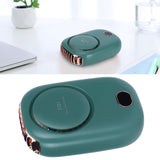 Mini Electric Fan Portable USB Charging Neck Hanging Bladeless Fan for Outdoor Sports TravelGreen