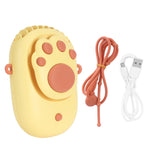 Yellow 3‑Gears Speed Wind Adjustable Electric Fan Cute USB Charging Fan for Bedroom
