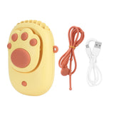 Yellow 3‑Gears Speed Wind Adjustable Electric Fan Cute USB Charging Fan for Bedroom