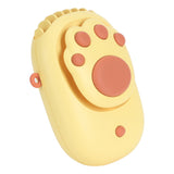 Yellow 3‑Gears Speed Wind Adjustable Electric Fan Cute USB Charging Fan for Bedroom - Rear View