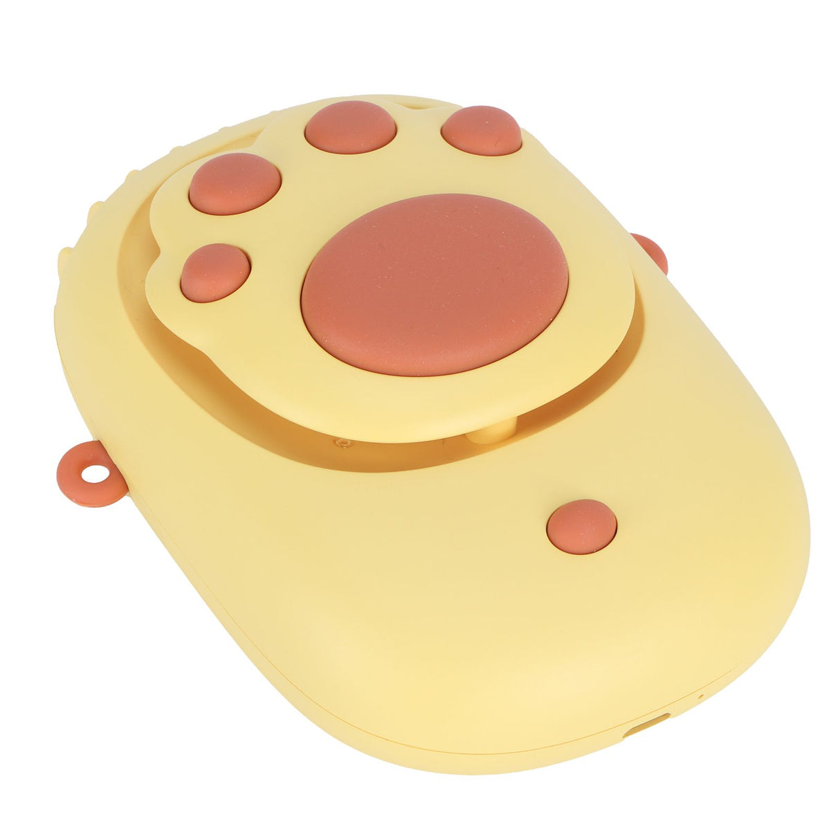 Yellow 3‑Gears Speed Wind Adjustable Electric Fan Cute USB Charging Fan for Bedroom