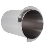 51mm Stainless Steel Coffee Machine Handle Dosing Cup Mug Coffee Powder Feeder Part - Side View