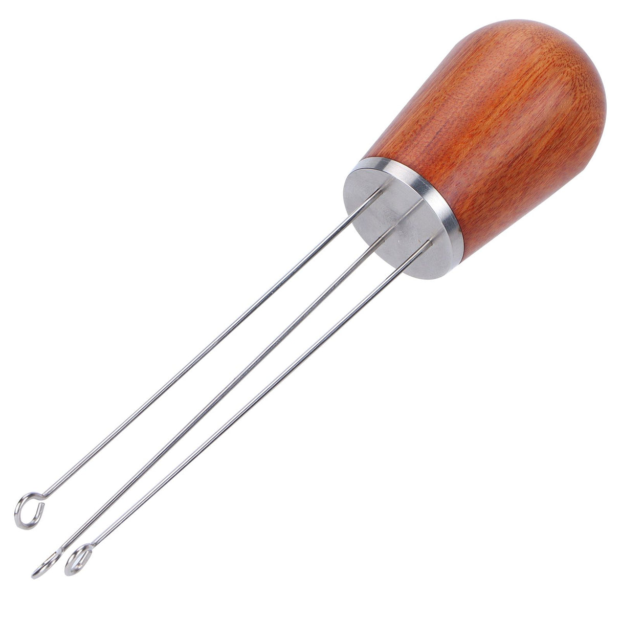 Stainless Steel Needle Type Coffee Powder Distributor Wood Handle Coffee Distribution Tool