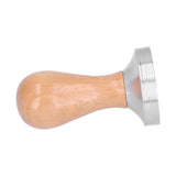 51mm Coffee Tamper Stainless Steel Coffee Powder Press Hammer with Wood Handle Tool - Low Angle