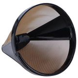 Stainless Steel Coffee Filter Coffee Machine Reusable Cone Coffee Filter Strainer Gold - Extra Image