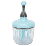 Cream Mixer Whisk Semi Automatic Manual Egg Milk Foam Frother Home Kitchen Accessory Green - Side View