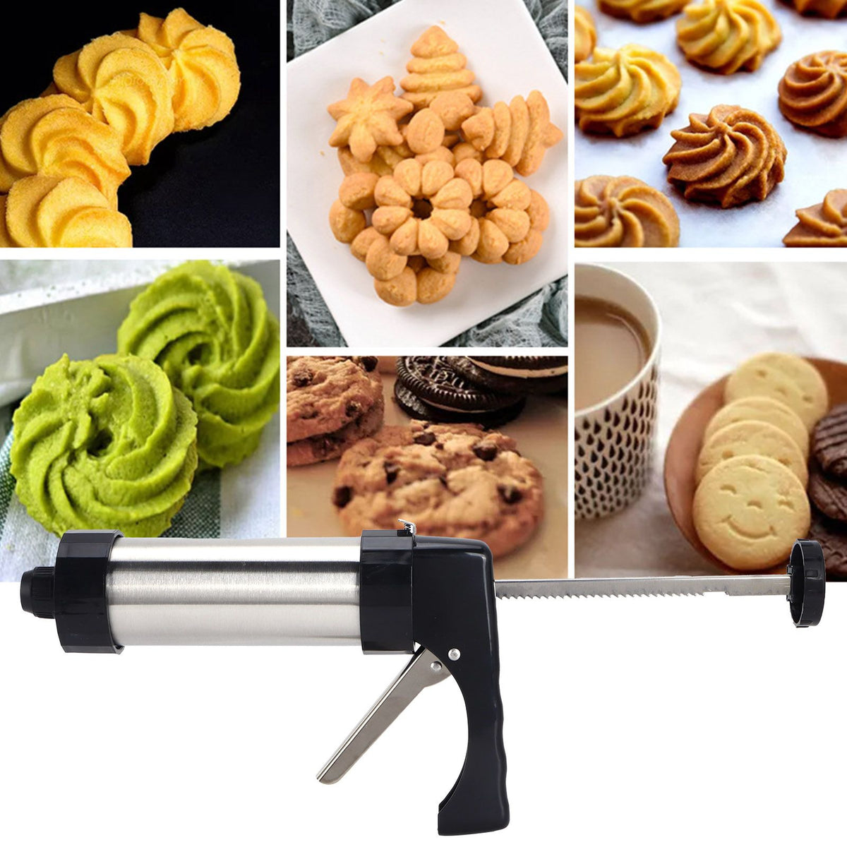 Cookies Biscuits Maker Press Kit Cake Pastry Nozzle Cake Decorating Tools for Kitchen Use